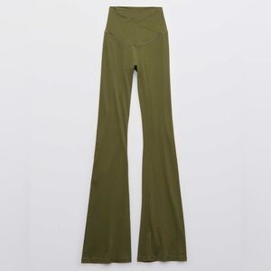Aerie Real Me High Waisted Crossover Flare Legging